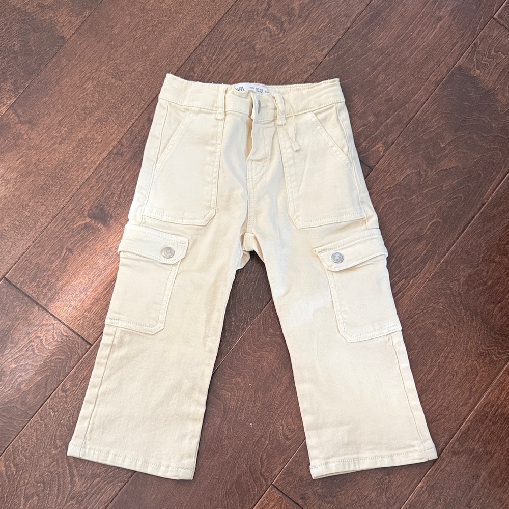 Zara Kids Beige Cargo Pants